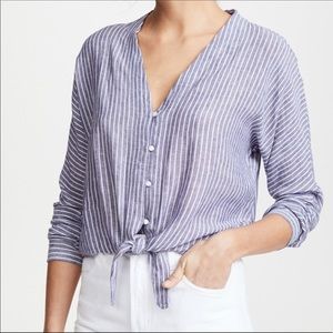 Rails | Sloane tie front button down top